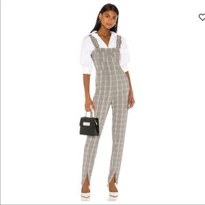 WeWoreWhat plaid corset jumpsuit